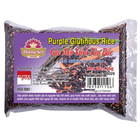 HUONG SEN Purple Glutinous Rice Gao Nep Cam Tay Bac 1kg