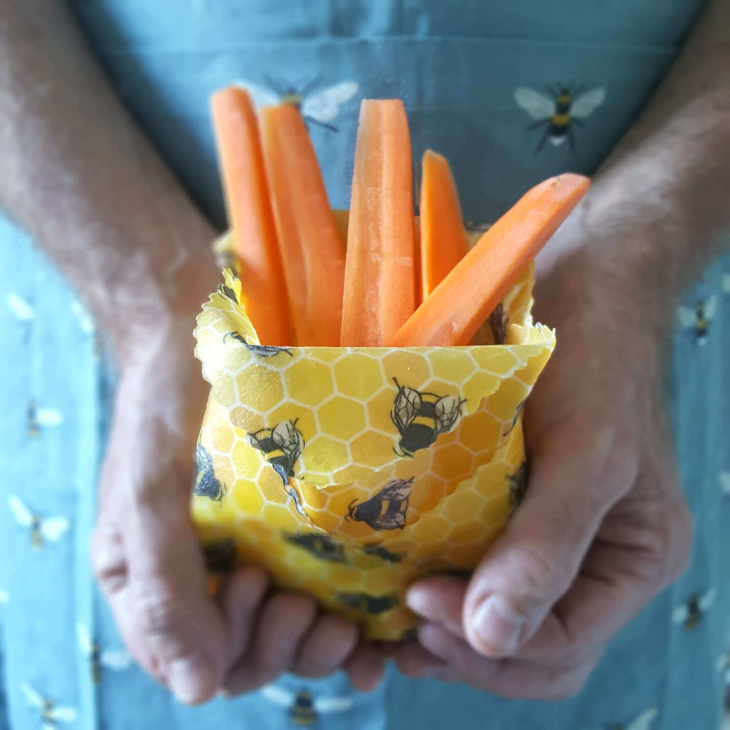 *Set of 3 Handmade Beeswax Wraps | Bee Happy