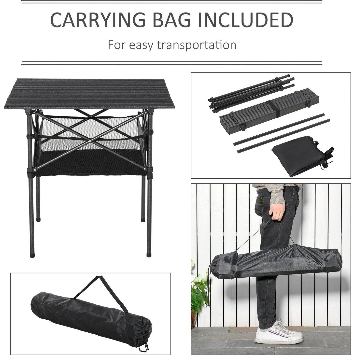 Outdoor Folding Camping Table W/ Storage Bag