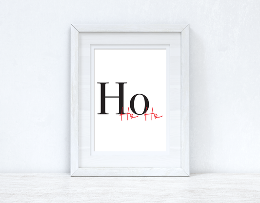 Ho Ho Ho Christmas Seasonal Wall Home Decor Print