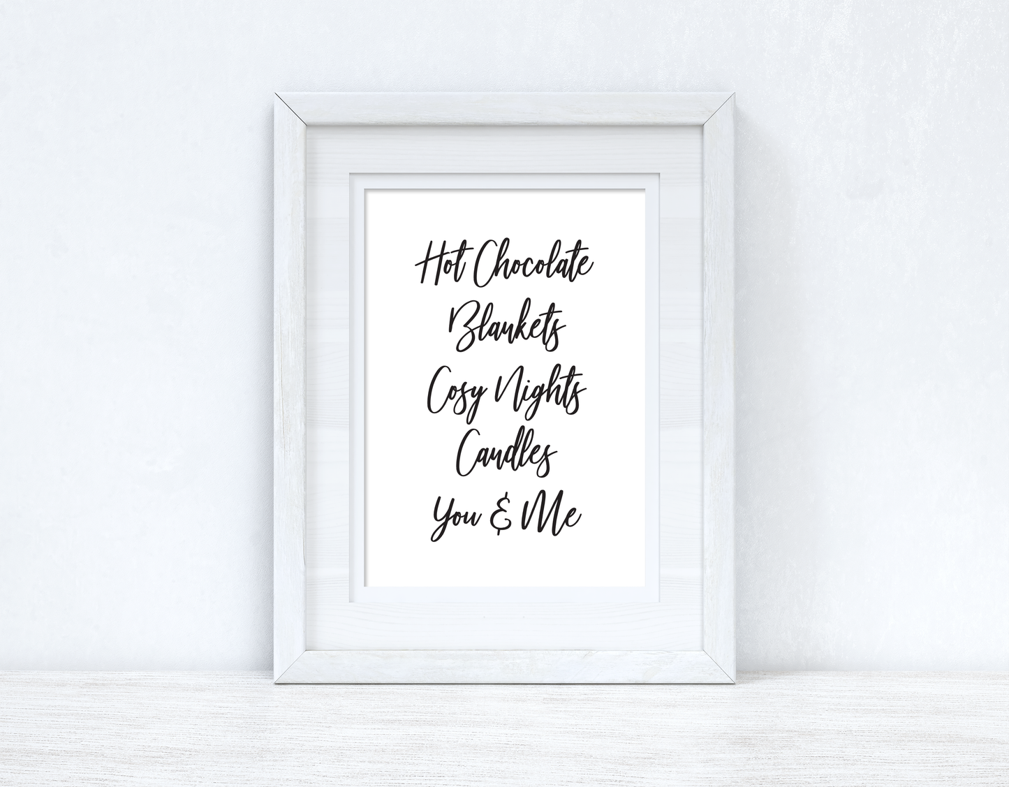 Hot Choc Blankets Cosy Nights Autumn Seasonal Wall Home Decor Print