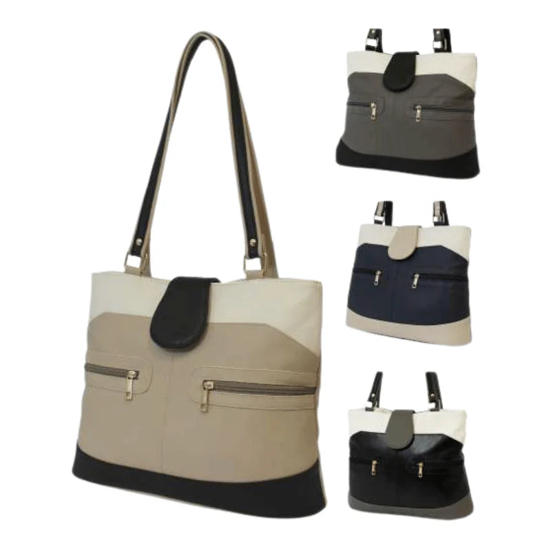 Nicole Brown zip front everyday handbag