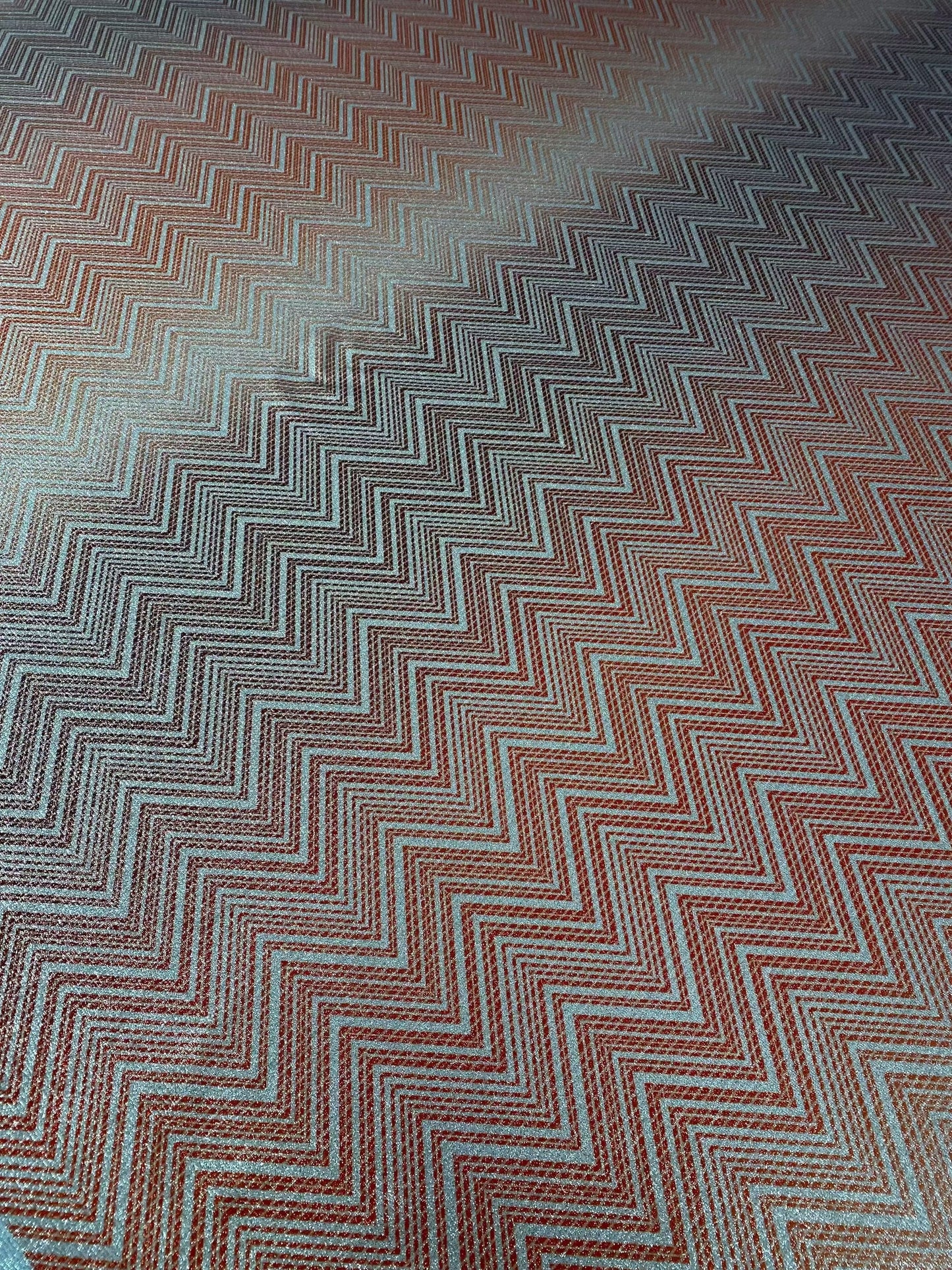 Metallic Chevron Pattern Fabric