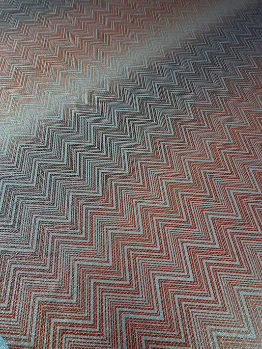 Metallic Chevron Pattern Fabric