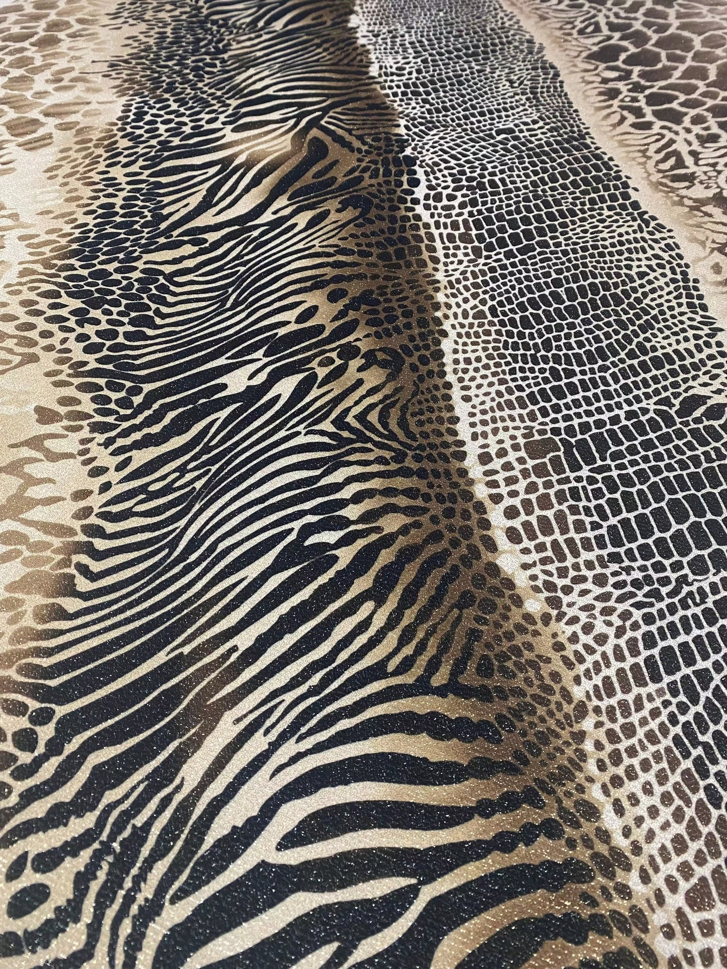 Metallic Animal Print Lurex Fabric