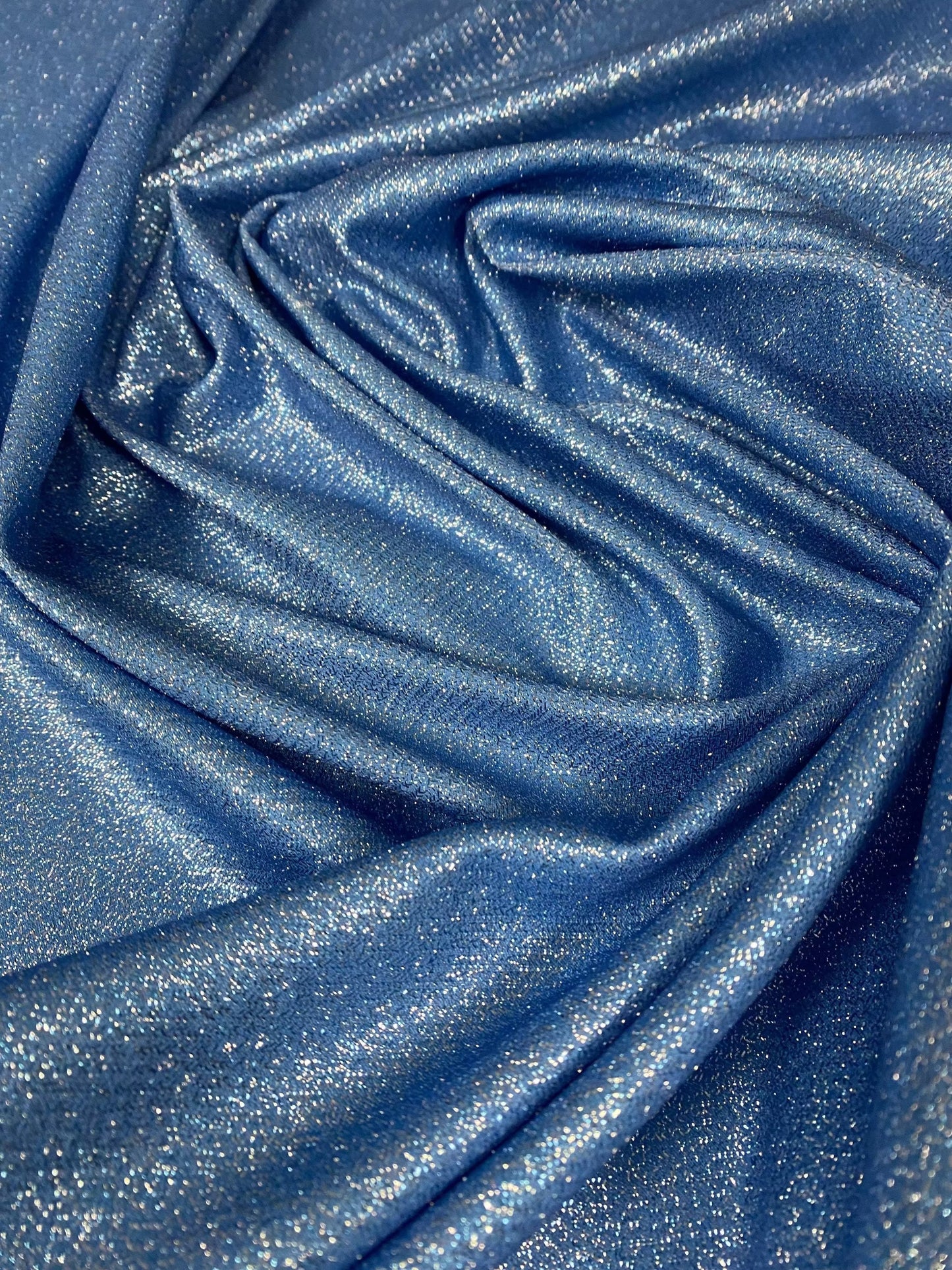 Sky Blue Glitter Lurex Fabric