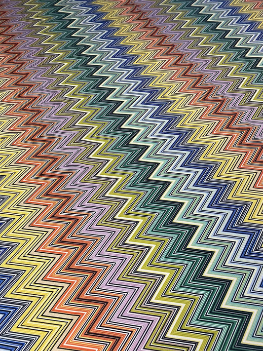 Colorful Zigzag Pattern Upholstery Fabric for Stylish Home Decor