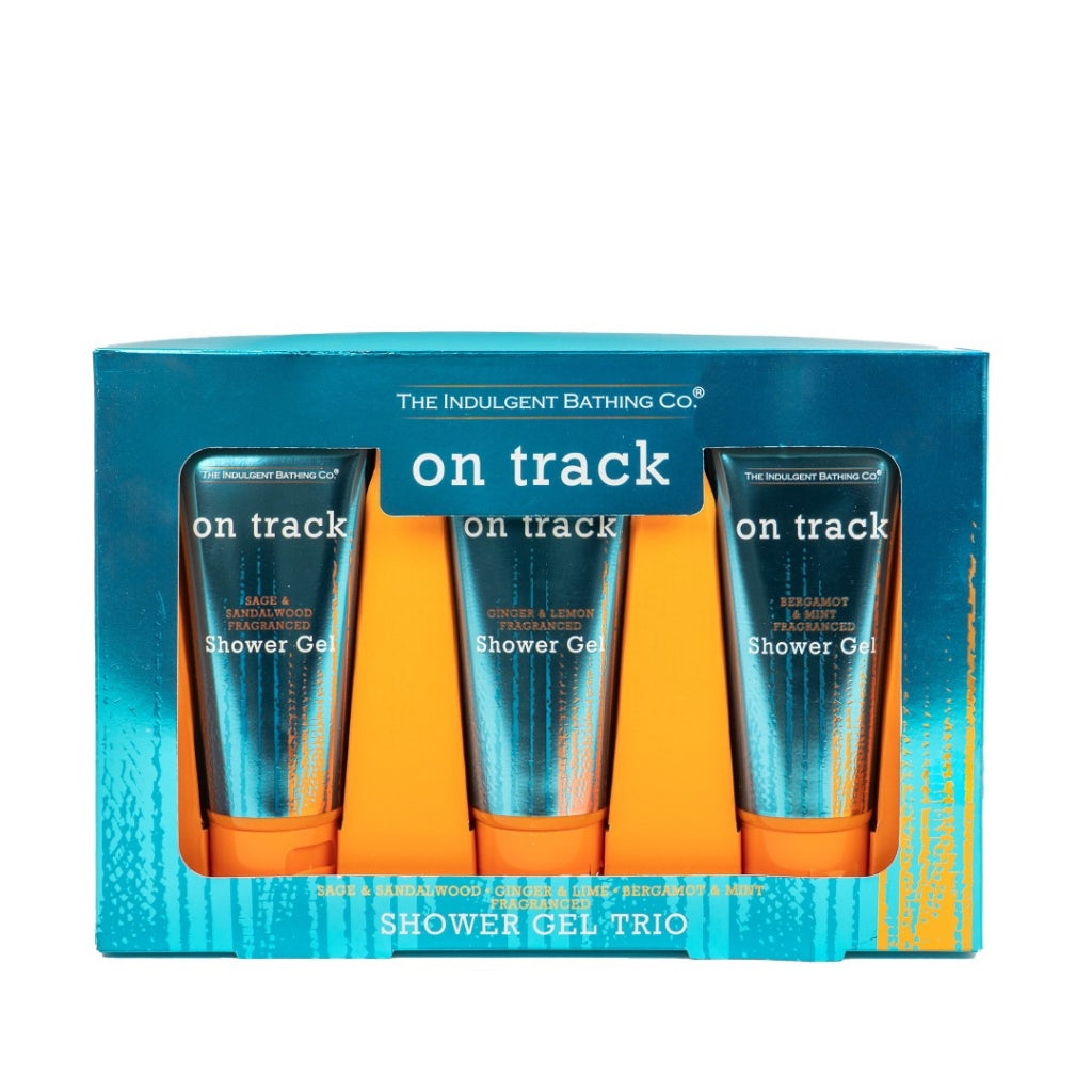 On Track shower gel trio gift set