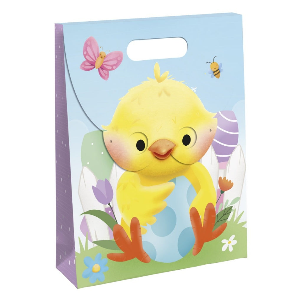 Large gift bag - chick face with cut out mask