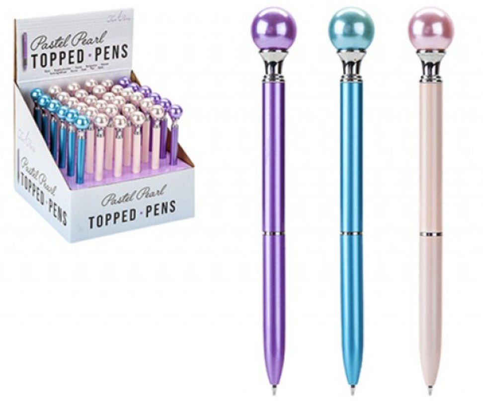 Pastel pearl ball top pen