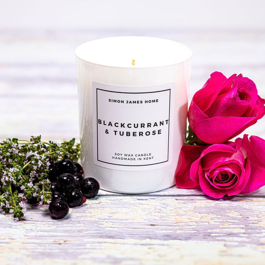 Blackcurrant & Tuberose Handmade Soy Wax Candle