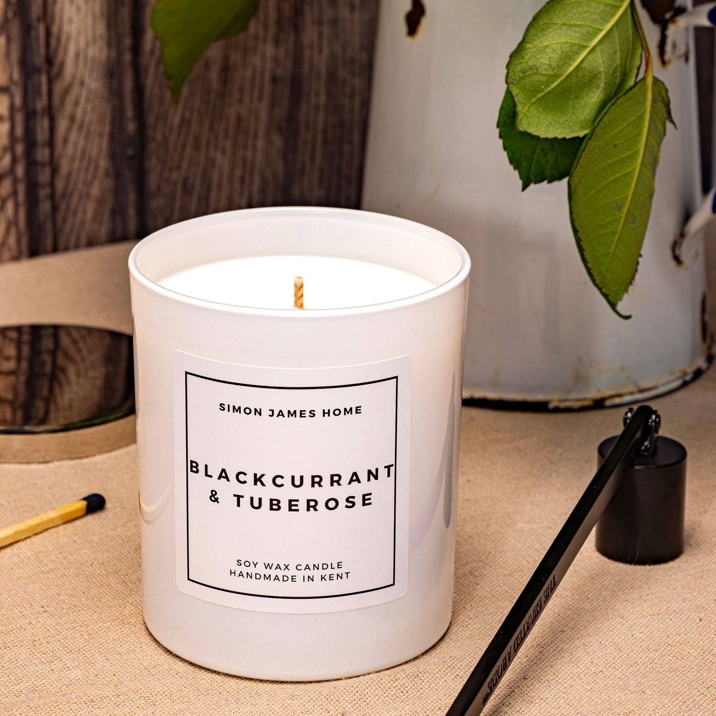 Blackcurrant & Tuberose Handmade Soy Wax Candle