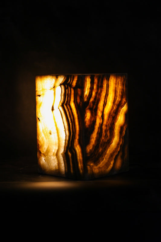 Onyx Side Table Pedestal - Hollow - No 13