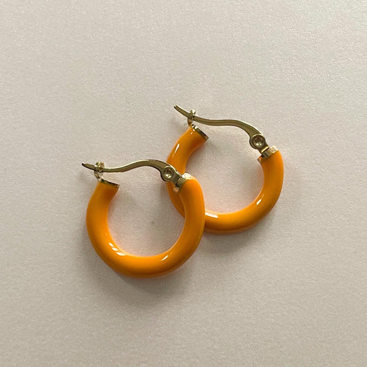 Anais Luxe 18k Gold Plated Saffron Hoops