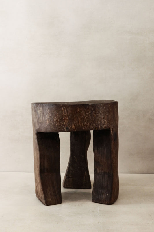 Hand Carved Wooden Stool\Side Table - 47.3