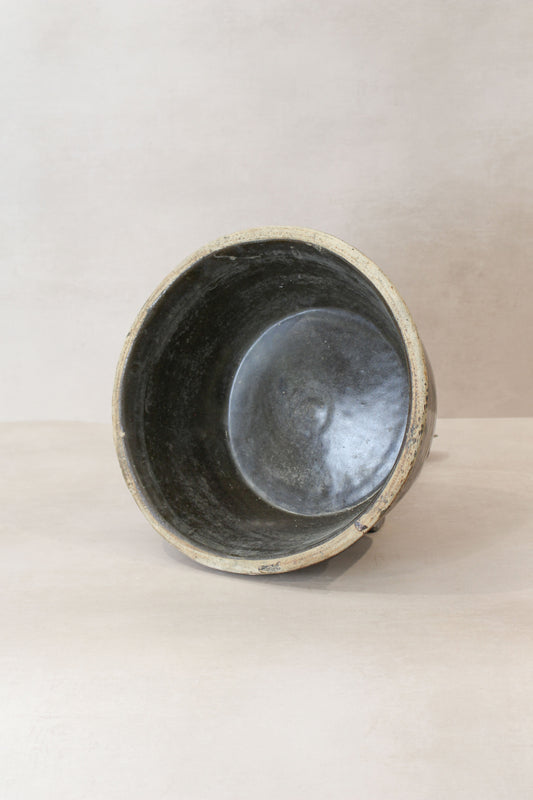 Wabi Sabi Antique Dark Glazed Terracotta Bowl Small- LBB 04