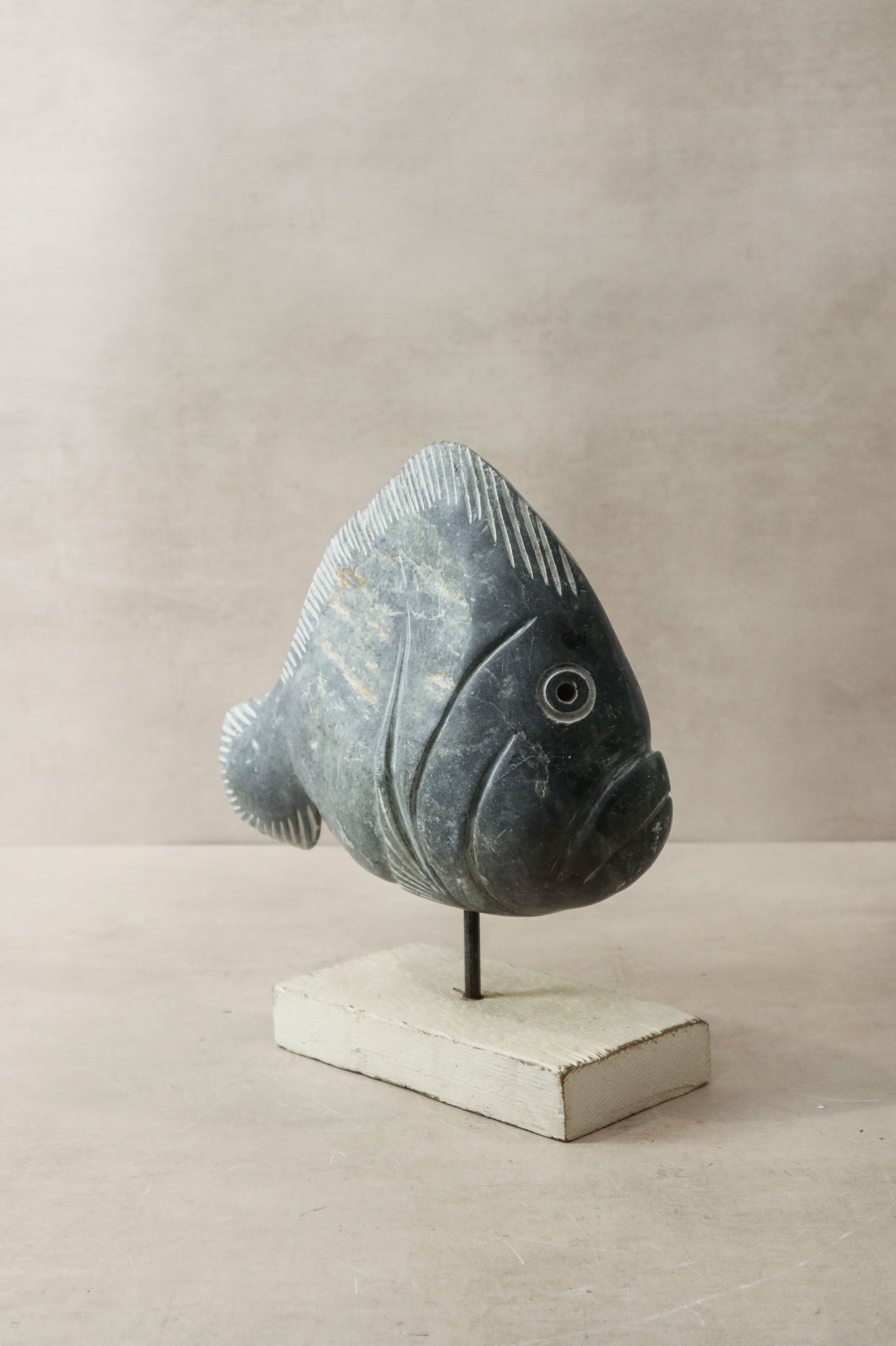 Stone Fish Sculpture - Zimbabwe - 35.1