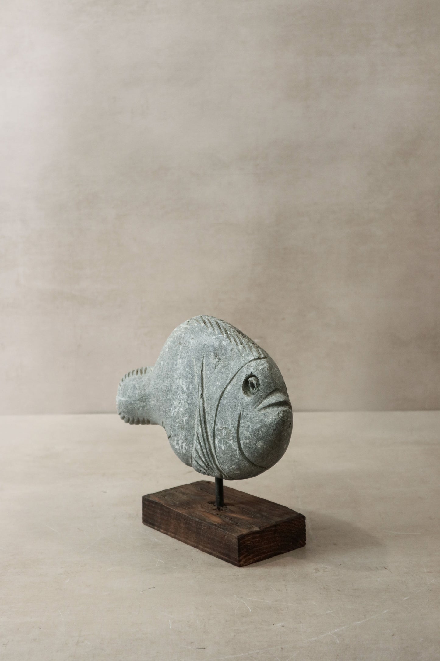 Stone Fish Sculpture - Zimbabwe - 30.8