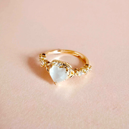 Valentina Vintage Inspired Adjustable Heart Ring