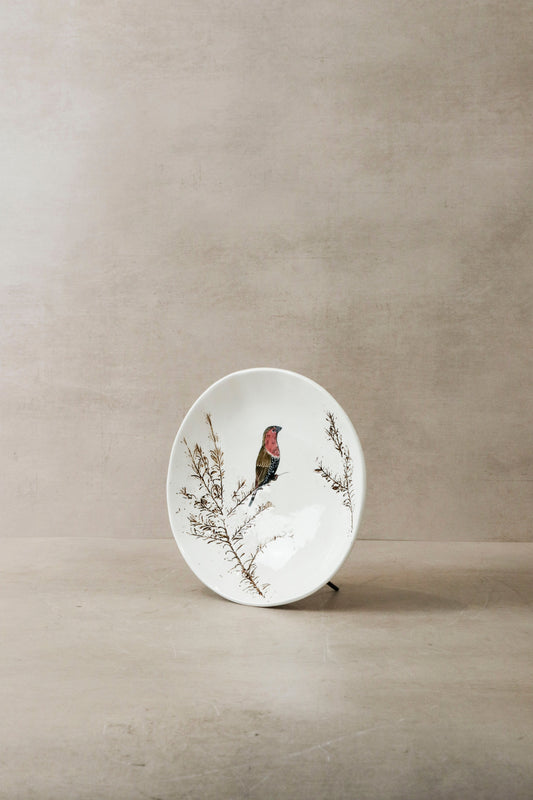 Fynbos & Bird ceramic plate n°18