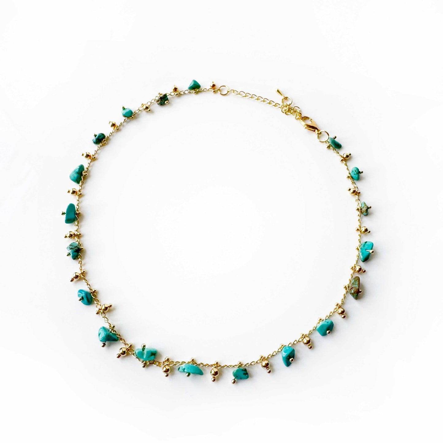 Sirana Green and Turquoise Beaded Choker Necklace