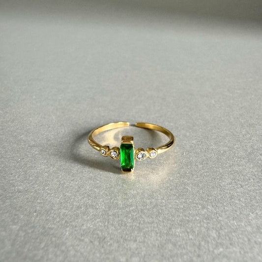 Clarissa Luxe 18k Gold Plated Jewel Ring