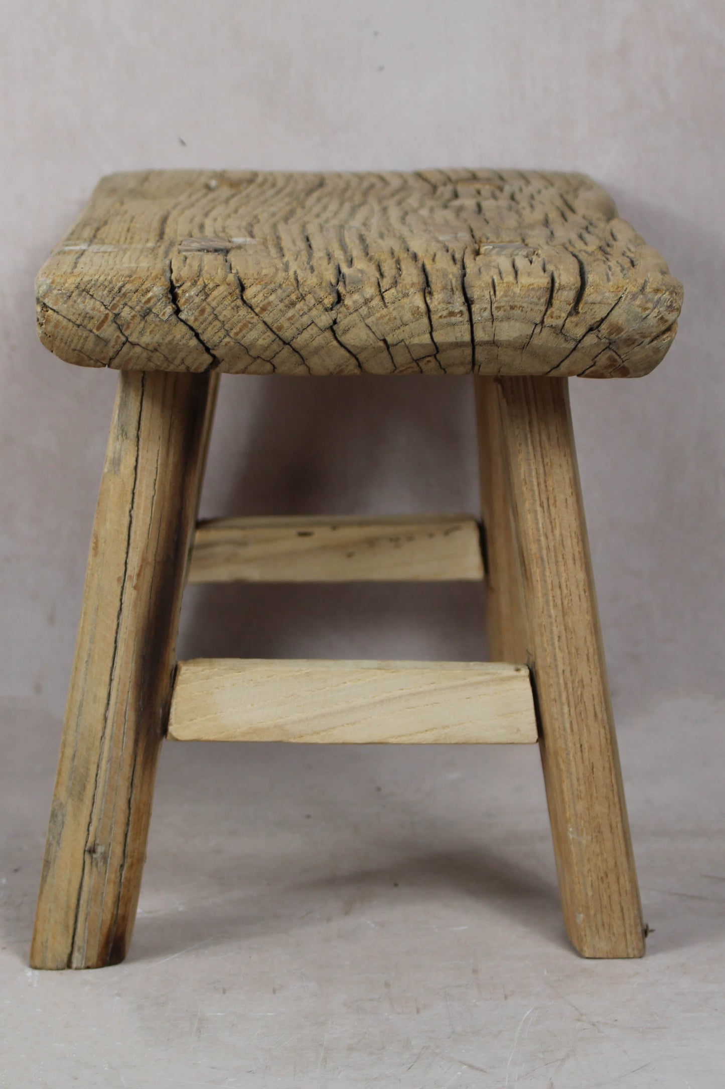 Vintage Rustic Stool Small - Elm wood - 36