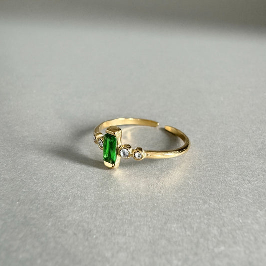 Clarissa Luxe 18k Gold Plated Jewel Ring