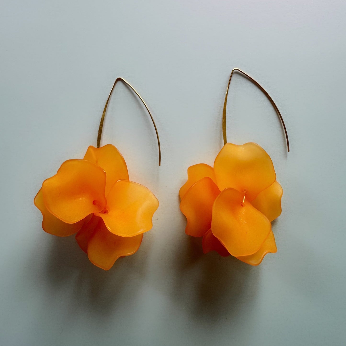 Margot Statement Orange Petal Earrings