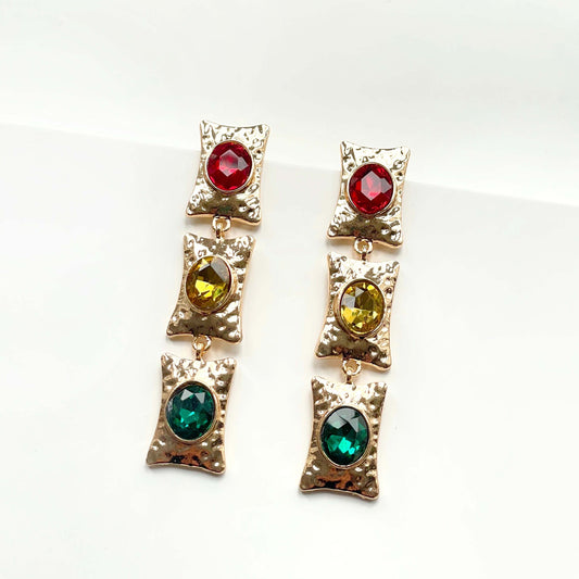 Gabrielle Statement Multi Jewelled Earrings