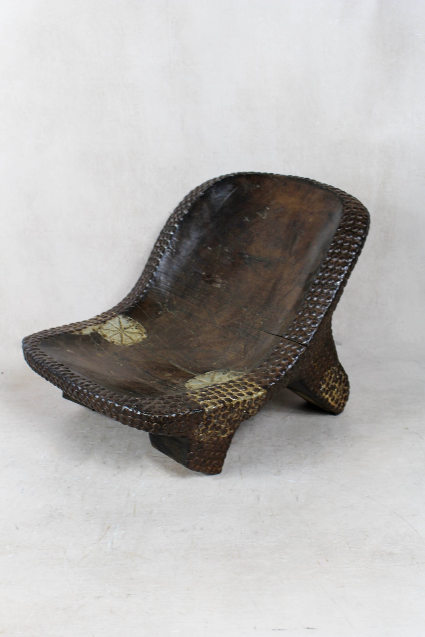 Vintage Rwanda Wood Stool 221.1