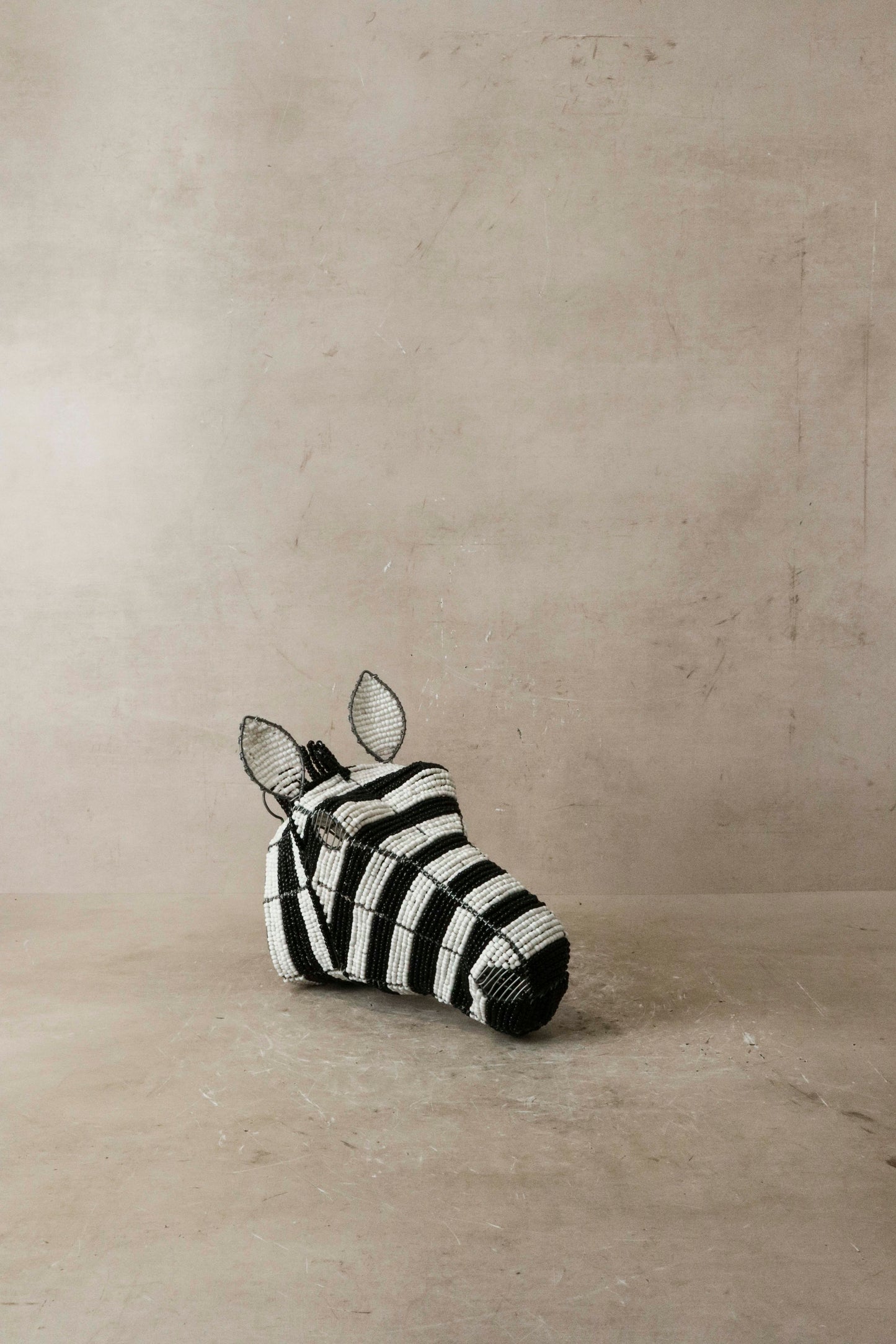 Zebra Beaded wall sculpture - Z1