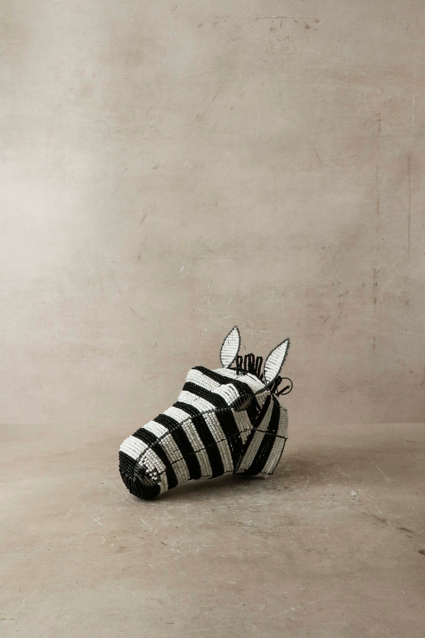 Zebra Beaded wall sculpture - Z1