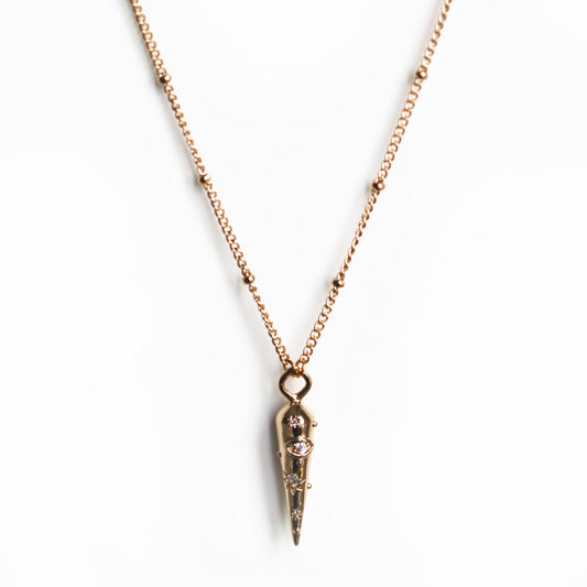 Samira 18k Gold Plated Jewelled Pendant Necklace