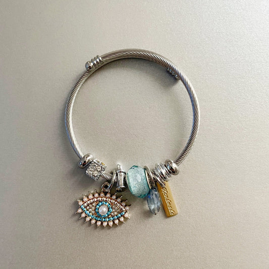 Aysha Turquoise Evil Eye Charm Bracelet