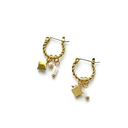 Bailee Luxe 18k Gold Plated Charm Hoops