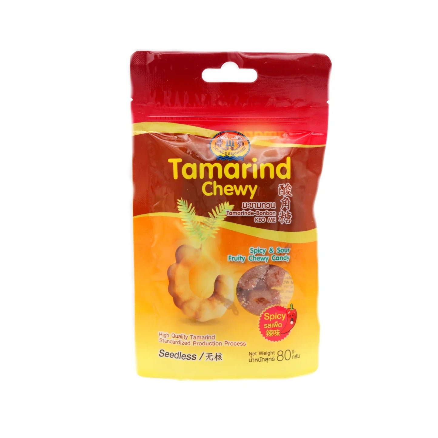 DOUBLE SEAHORSE Tamarind Chewy Spicy & Sour 80g