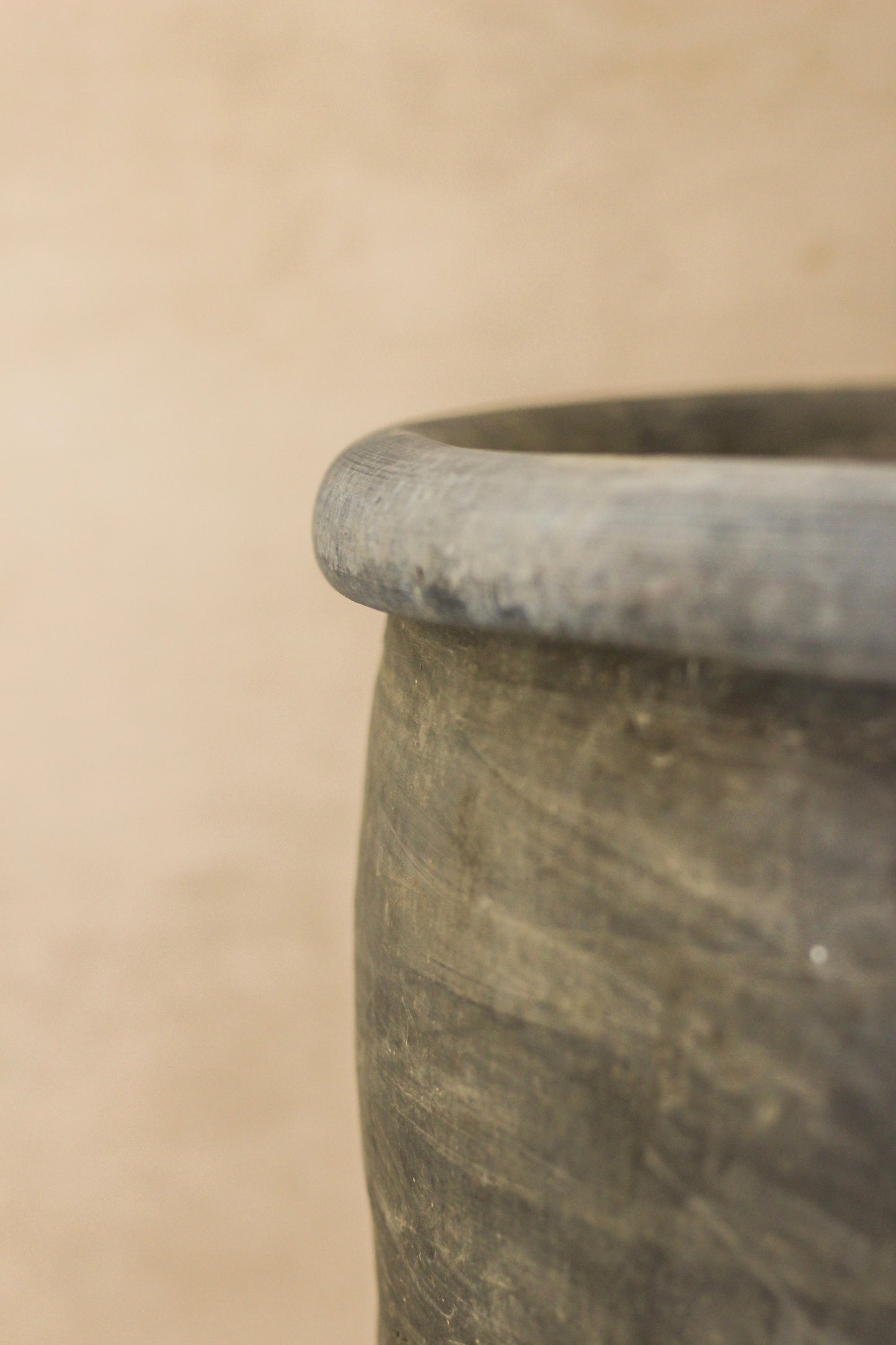 Big Old Grey Asian Pots - L009