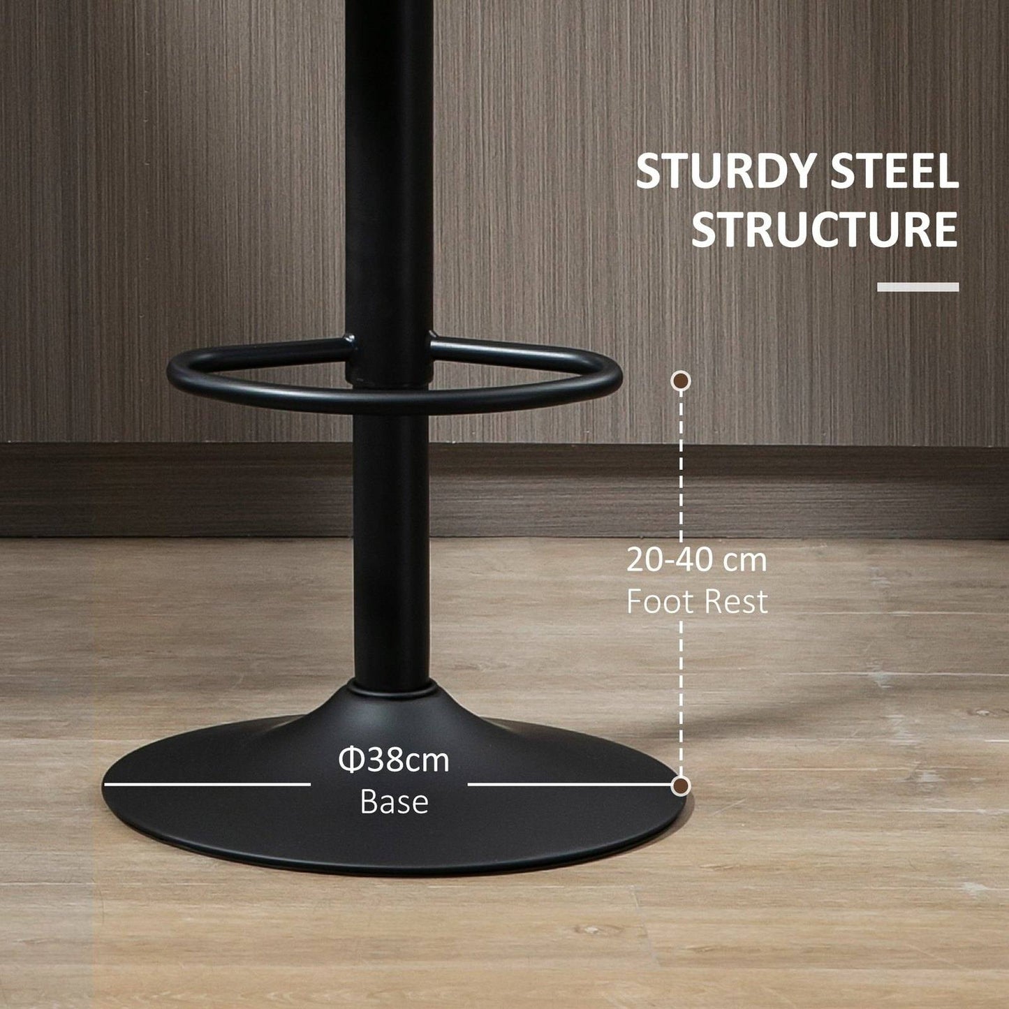 Adjustable Swivel Bar Stools Set of 2