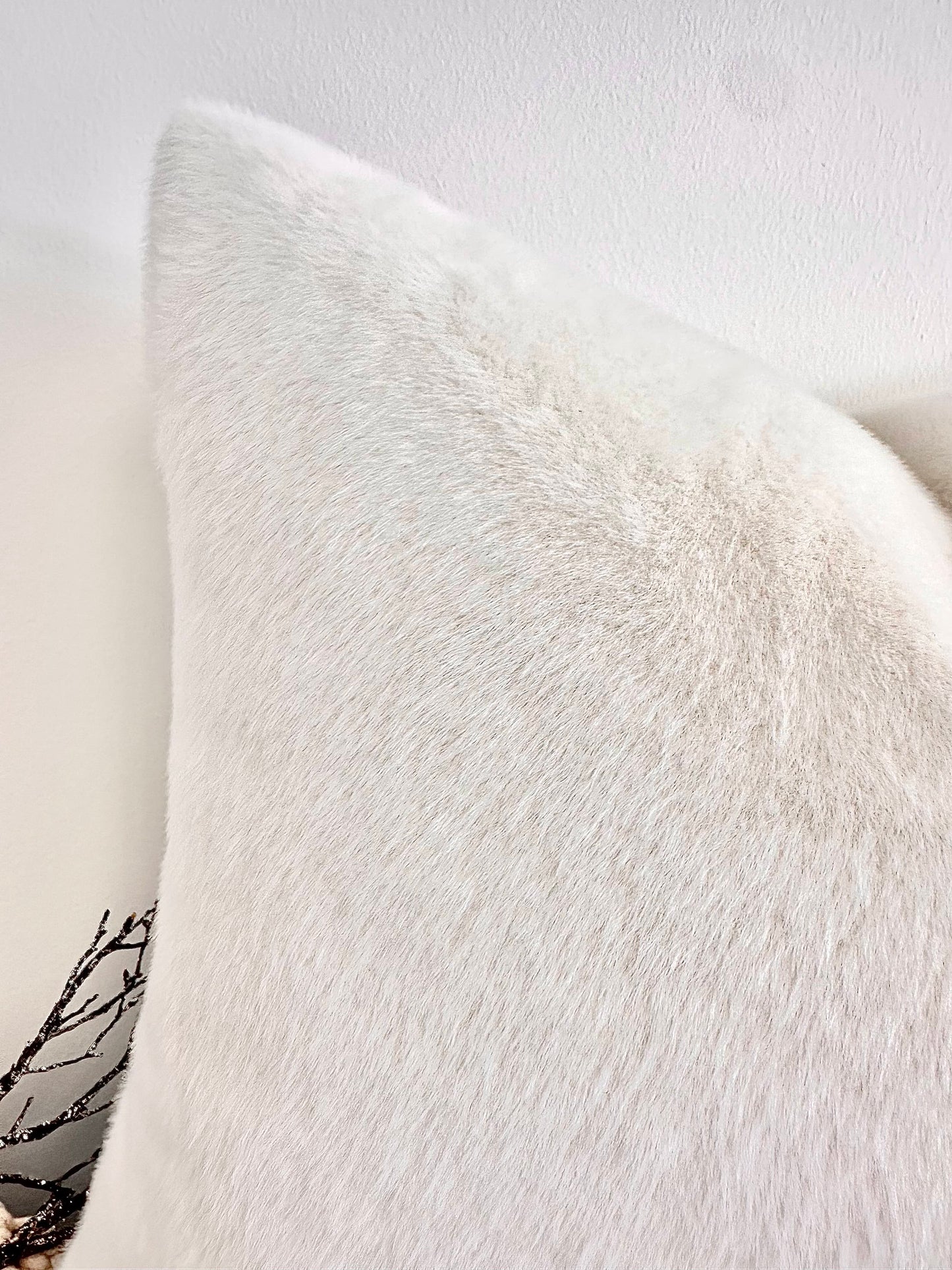 The Couture Cushion - The Luxury Ivory Faux Fur - Style No 117