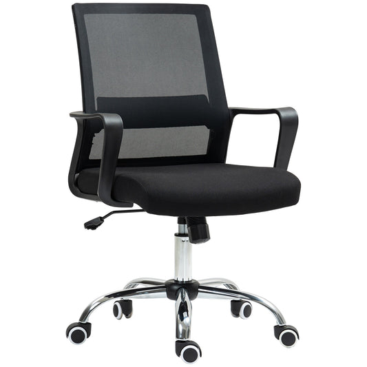 Vinsetto Mesh Office Chair Desk Chair w/ Swivel Seat Adjustable Height Black