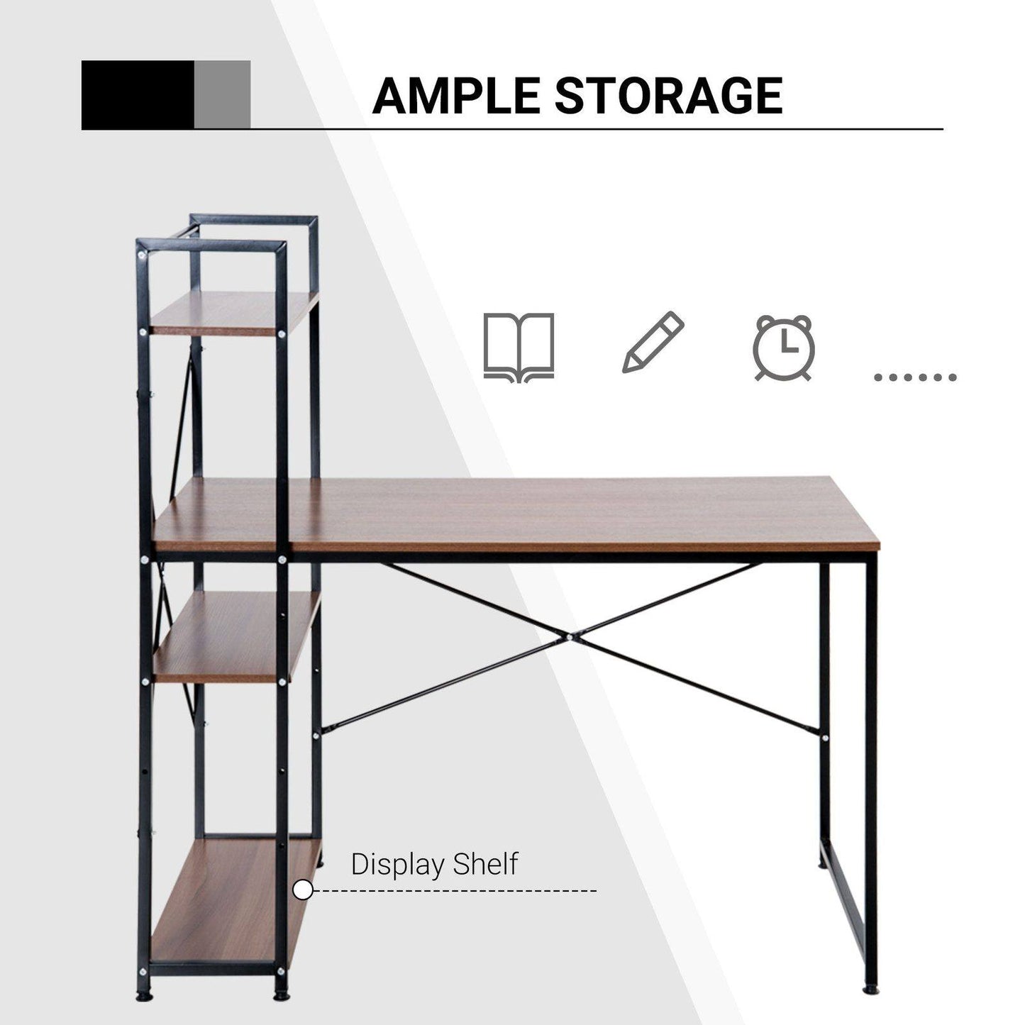 Industrial Computer Desk With Storage