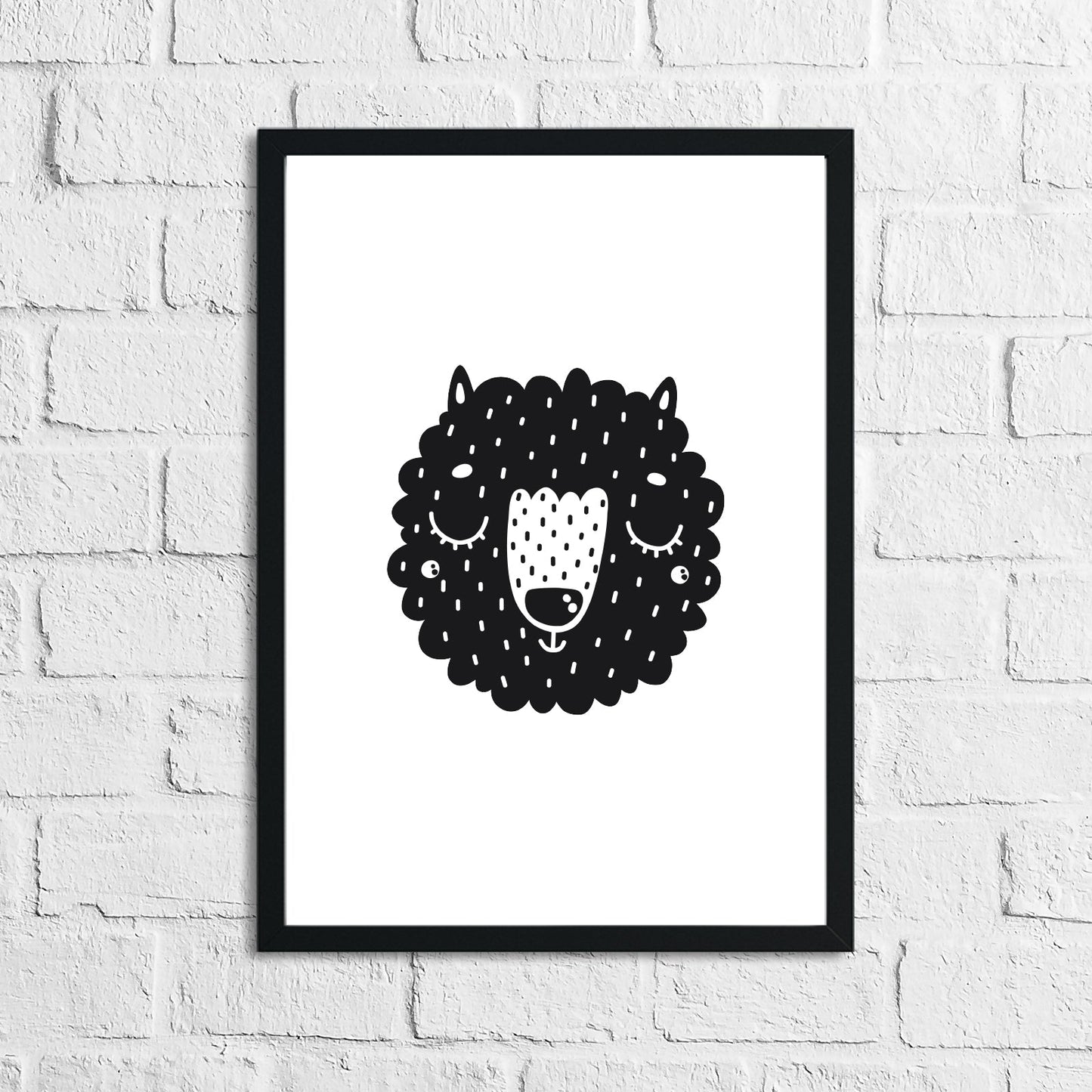 Scandinavian Llama Children's Nursery Room Wall Decor Print