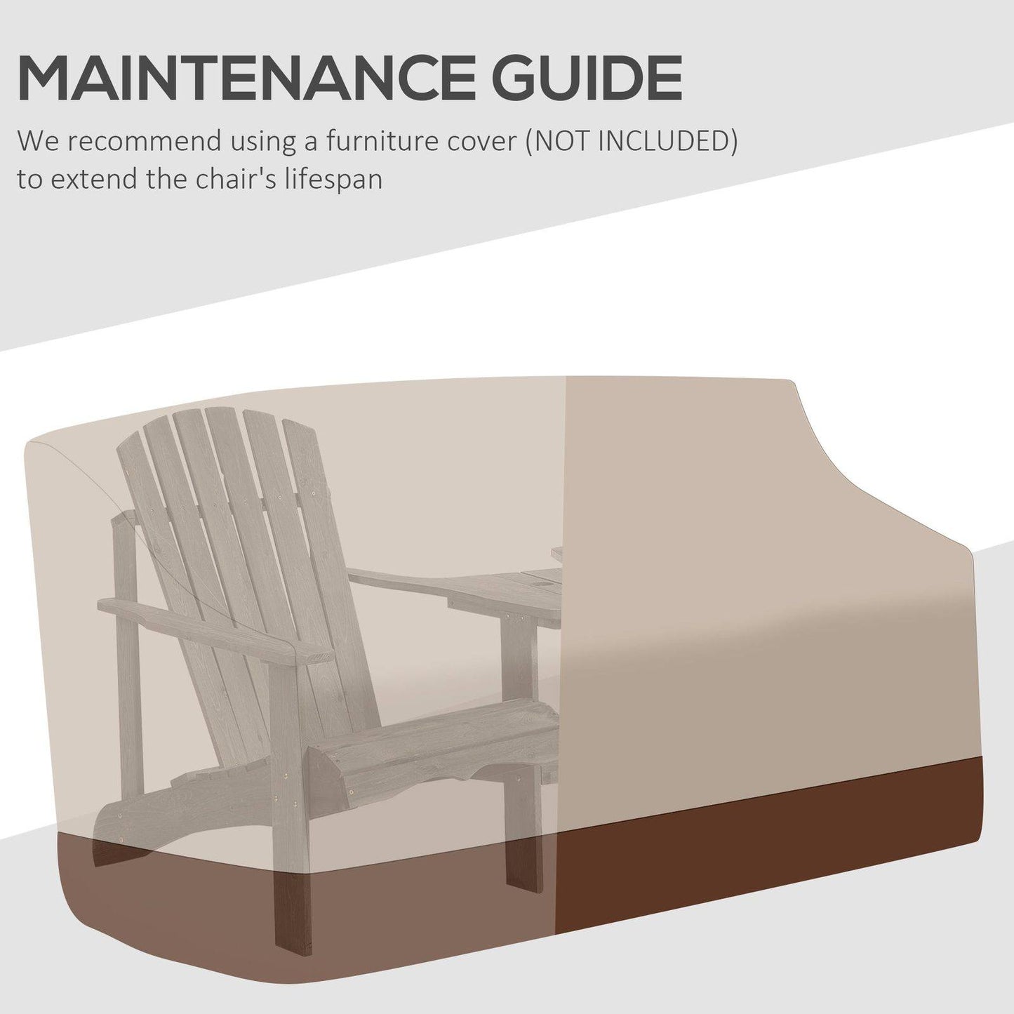 Outsunny Wooden Outdoor Double Adirondack Chairs Loveseat W/ Centre Table And Umbrella Hole