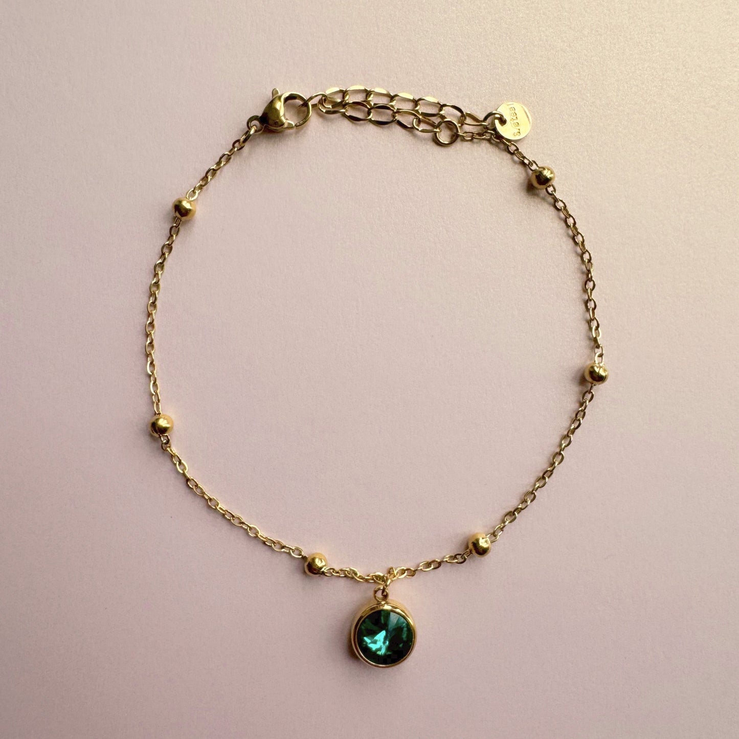 Arya Luxe 18k Gold Plated Jewelled Anklet