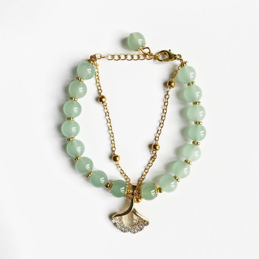 Kaiya Aventurine Double Layer Charm Bracelet