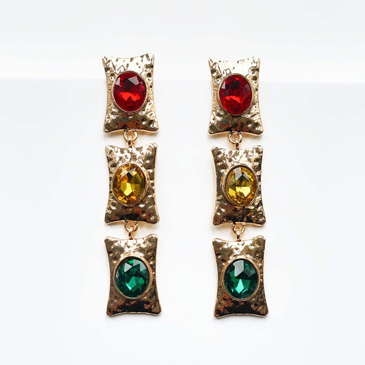 Gabrielle Statement Multi Jewelled Earrings
