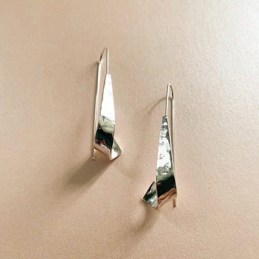 Kimora Silver Tone Spiral Curl Earrings