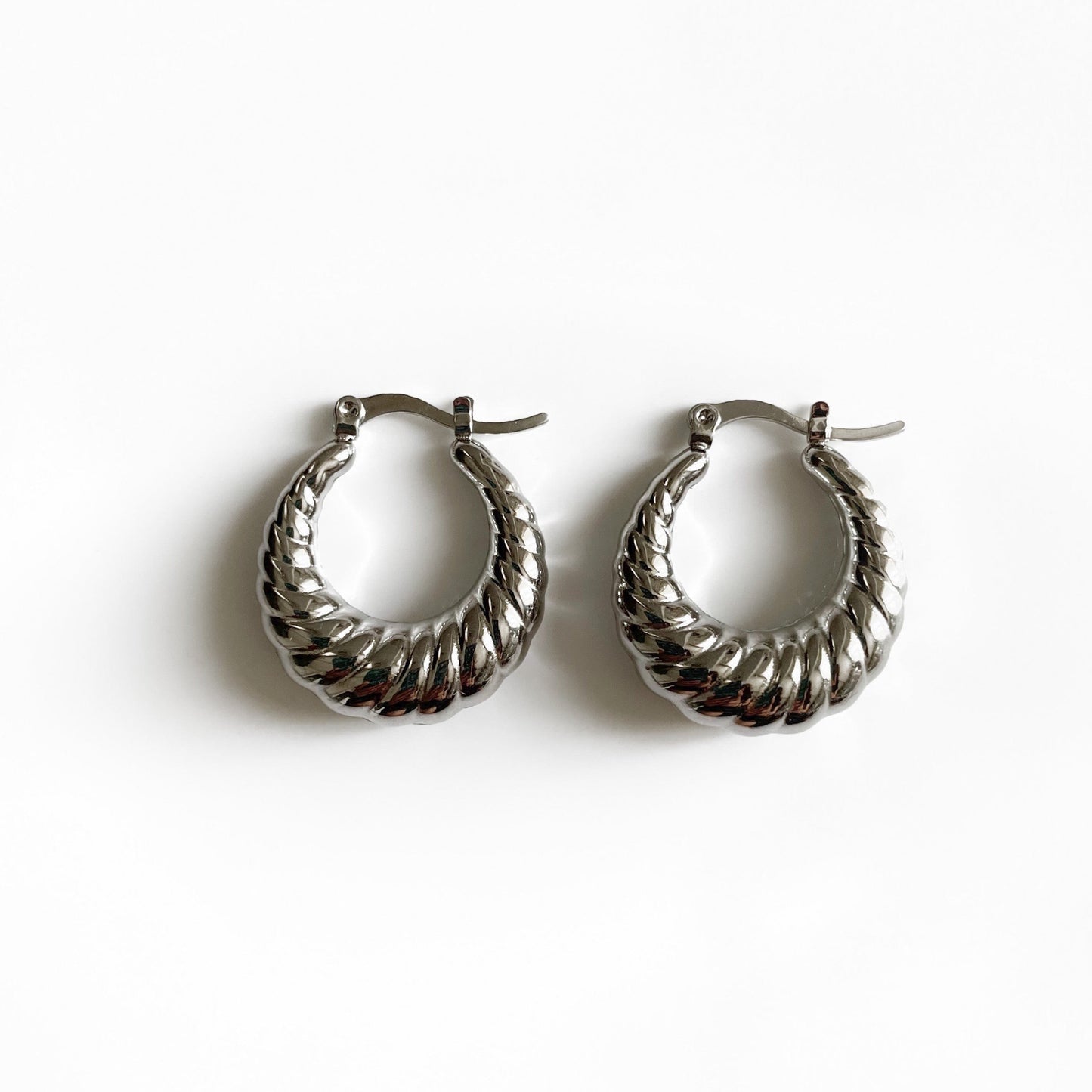 Diera Luxe Silver Hoops