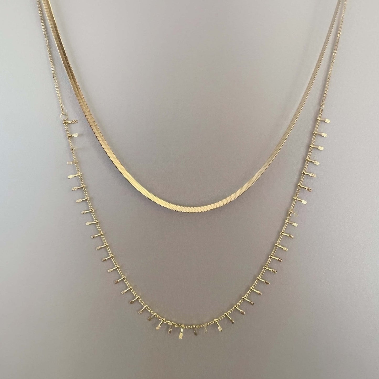 Elisaria Luxe 18k Gold Plated Layered Necklace